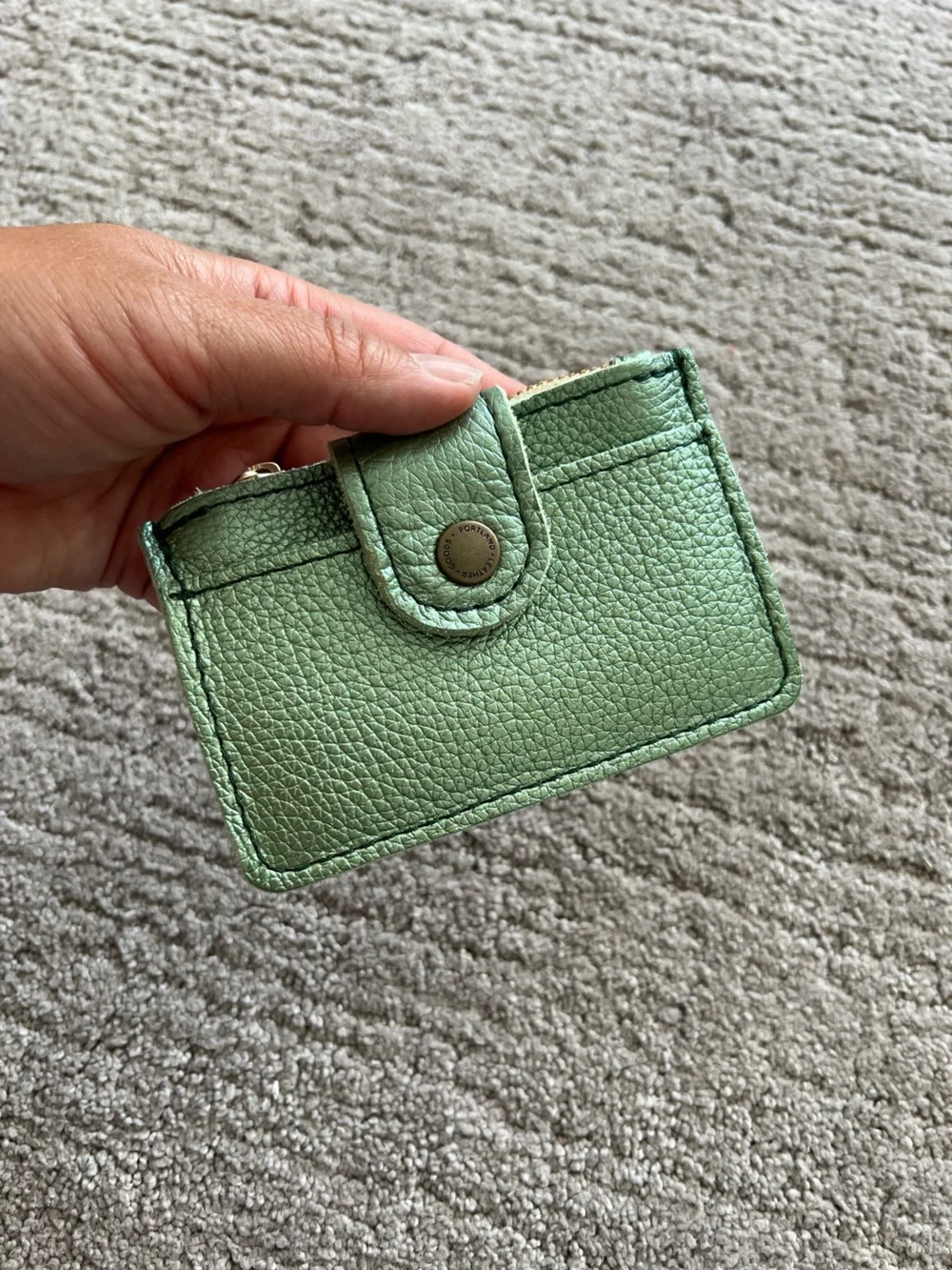 Portland Leather Metallic Green Sabrina Wallet